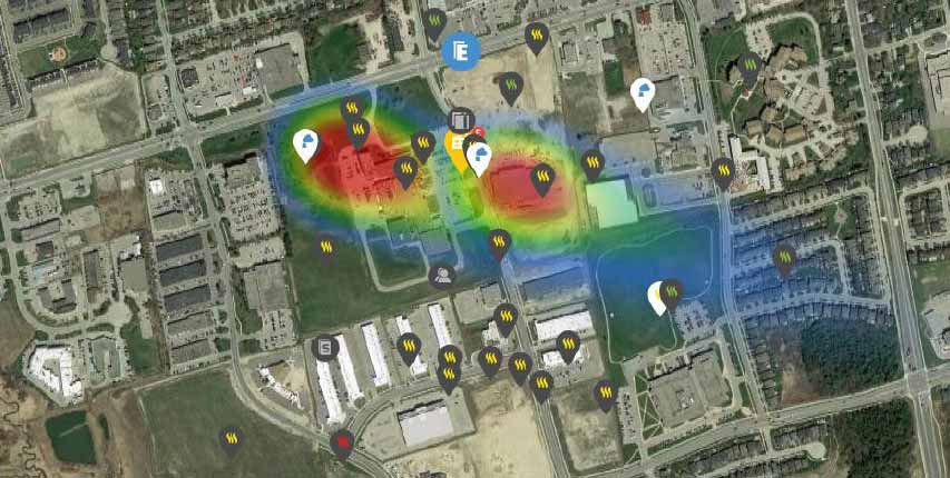 SIMS3 Sensor Information Management Software multiple points on map analysis tools mass spectrometry