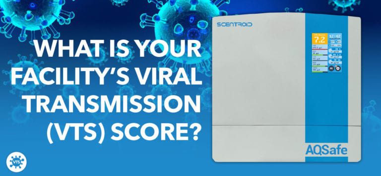 Press Release: Viral Transmission Score (VTS) image AQSAFE Covid Coronavirus COVID19