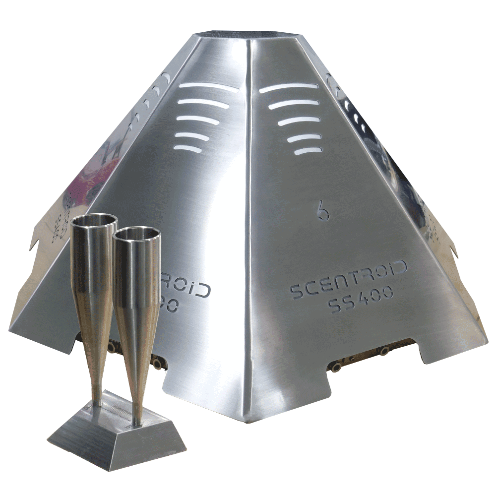 Scentroid Products Portable Olfactometer SS400 6 Station Odour / Odor Lab Hero Shot Zoom in CLose Olfactometer Olfactometry